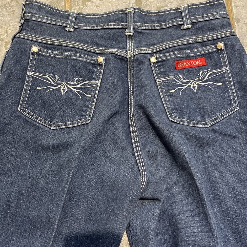 VTG‎ Braxton Stretch Jeans Women’s Size 14 Blue Dark Washed High Rise Retro 80’s - Picture 7 of 12